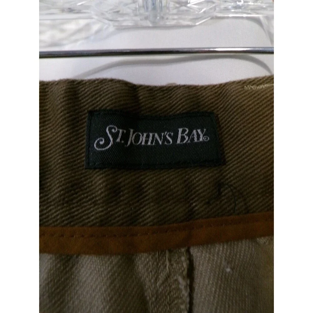 Perry Ellis Men's Chino Pants Beige Flat Front W36 L29 100% Cotton